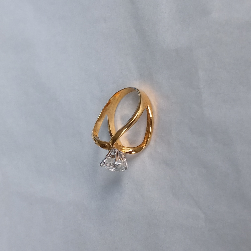 Gold Round Solitaire Size 9 - Picture 4 of 7